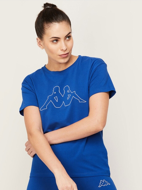 

Kappa Women Blue Printed T-shirt