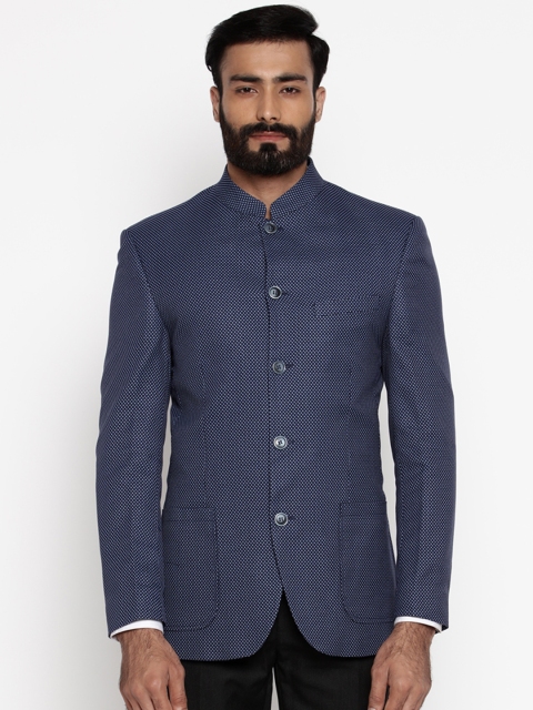 

Park Avenue Blue Single-Breasted Slim Fit Blazer