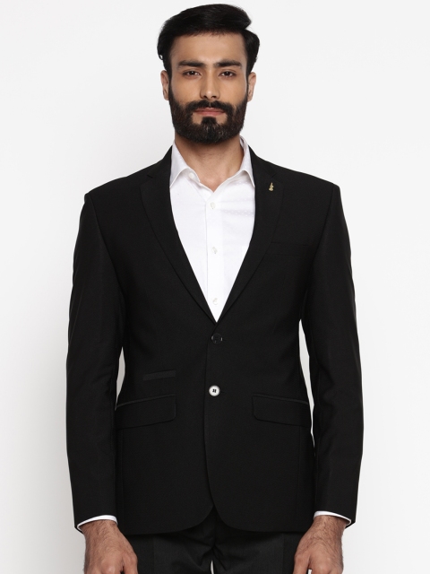

Park Avenue Black Single-Breasted Super Slim Fit Formal Blazer