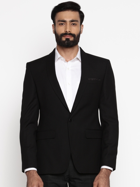 

Park Avenue Black Single-Breasted Slim Fit Blazer