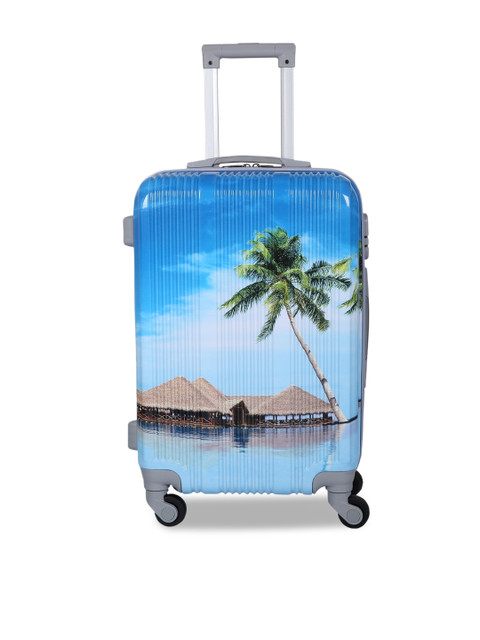 

Polo Class Blue Printed Hard-Sided Trolley Suitcase