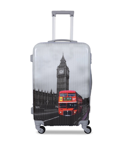 

Polo Class Grey Printed Medium Hard-Sided Trolley Suitcase