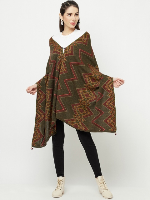 

Knitstudio Women Brown Self Desgin Knitted Shawl