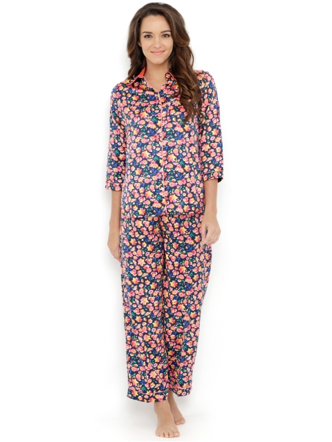 

PrettySecrets Blue Floral Print Night Suit PS0916SPJS05