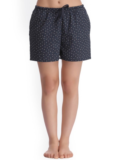 

Clovia Blue Printed Lounge Shorts LB0126P08XL