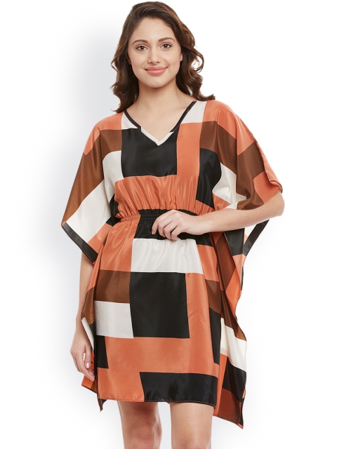 

Clovia Brown Kaftan Nightdress NS0836P06