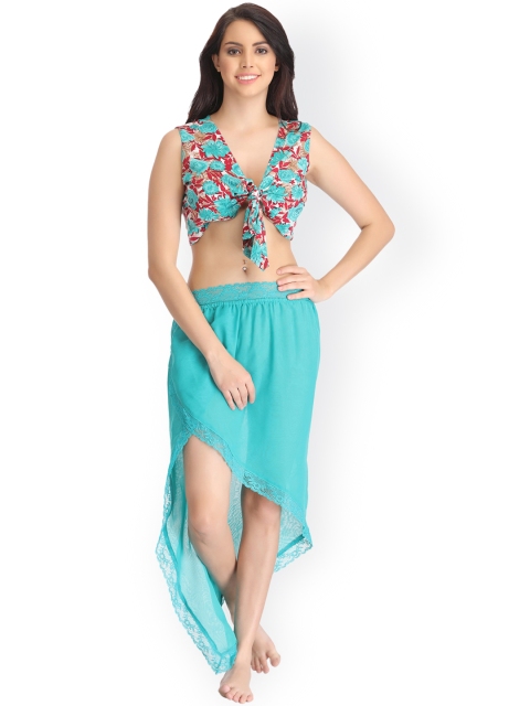 

Clovia Green Printed Swimwear NS0817P17XL