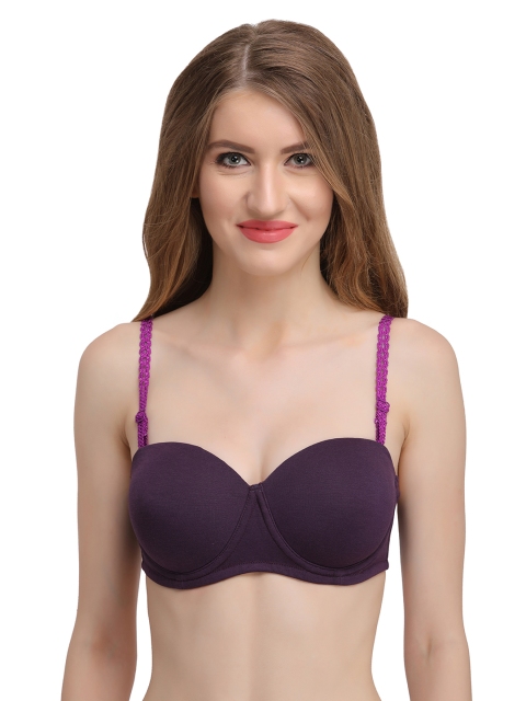 

Clovia Purple Patterned Bra Straps