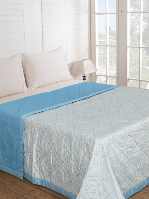 

MASPAR Vintage Sapphire Blue 120 GSM Printed AC Double Quilt (Comforter)