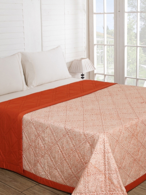 

MASPAR Vintage Sapphire Orange 120 GSM Printed AC Double Quilt (Comforter)