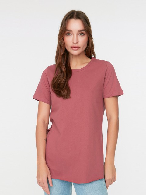 

Trendyol Women Rose Round Neck T-shirt