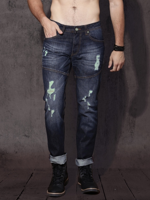 

Roadster Men Blue Slim Fit Mid-Rise Mildly Distressed Jeans