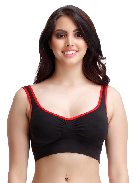 

Clovia Non-Padded Non-Wired Magic Yoga Bra, Black