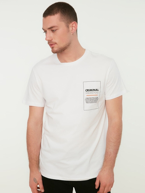 

Trendyol Men White Printed T-shirt