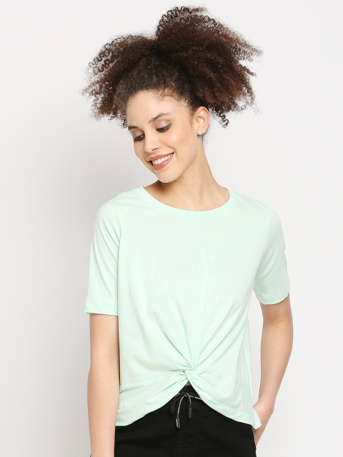 

Autumn Hues Women Sea Green T-shirt