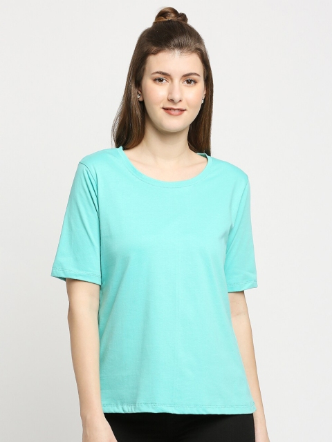 

Autumn Hues Women Oversized Green Boxy T-shirt
