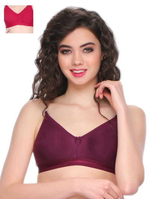 

Clovia Pack of 2 Bras BRC376C6040B, Purple