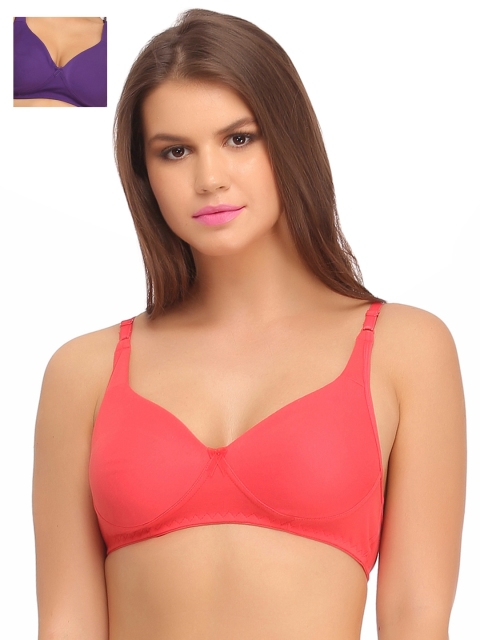 

Clovia Pack of 2 Full-Coverage Bras BRC636C4040B, Purple