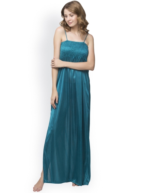 

Clovia Green Maxi Nightdress NS0700P17