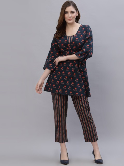 

Ragavi Women Blue & Red Printed Night suit