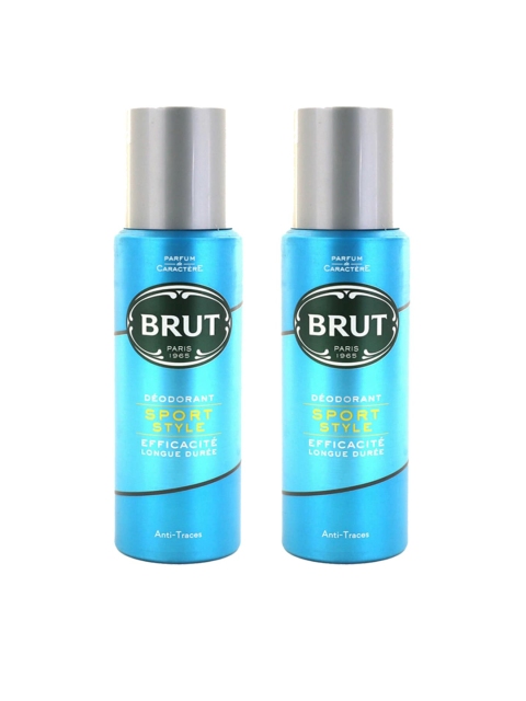 

BRUT Men Set Of 2 Original Deodorant Sport Style 250 ml Each, Blue