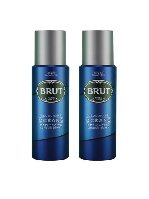 

BRUT Men Pack Of 2 Original Deodorant Ocean -250ml Each, Blue