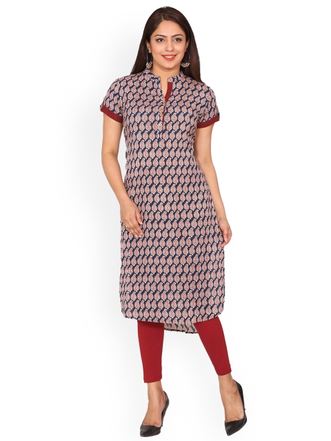 

SUTI Women Blue Ethnic Motifs Printed Kurta