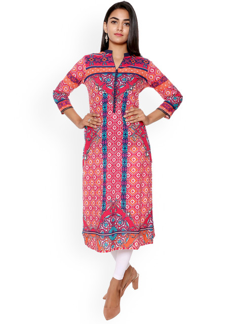 

SUTI Women Multicoloured Printed Cotton Kurta, Multi