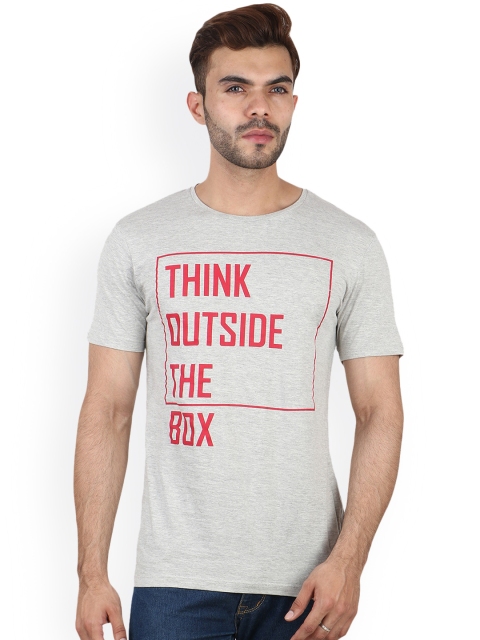 

Undercolors of Benetton Men Grey Printed Round Neck T-shirt