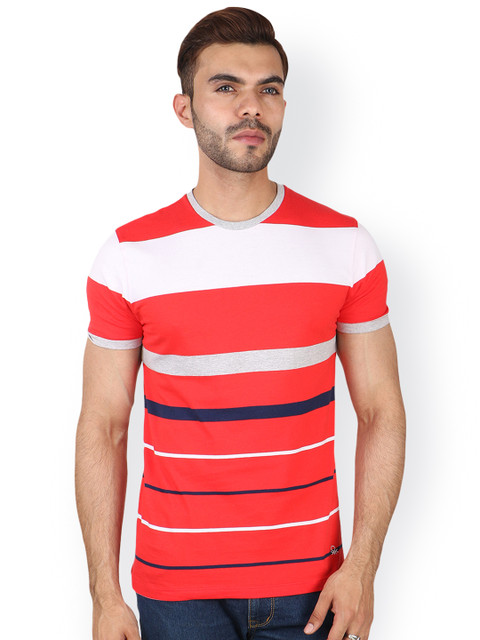 

Undercolors of Benetton Men Red Striped Round Neck T-shirt