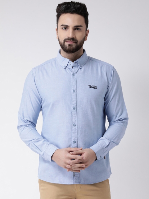 

Club York Men Blue Solid Standard Casual Shirt