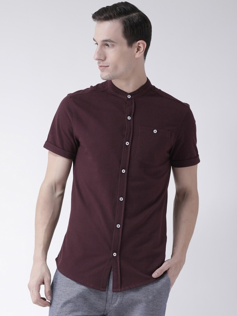 

Club York Men Purple Standard Casual Shirt
