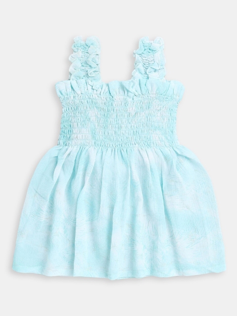 

Hopscotch Girls Blue Tie and Dye Cotton Dress