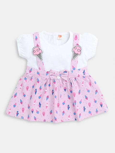 

Hopscotch Pink & White Printed Cotton Dress