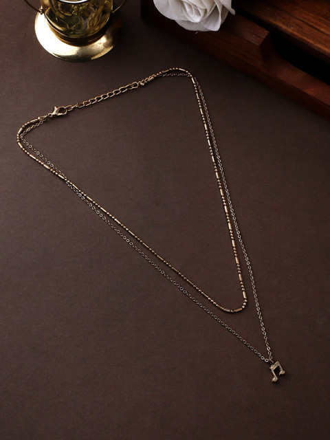 

CARDINAL Gold-Toned Double Layered Necklace Chain