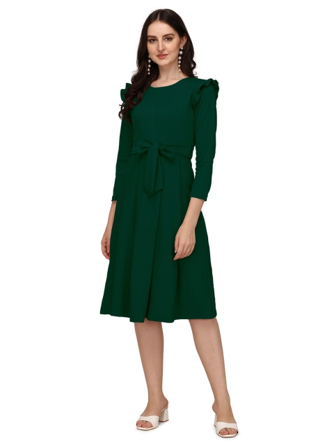 

JAPESH Women Green Dress