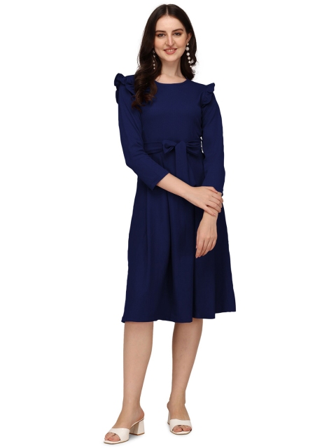 

JAPESH Women Navy Blue Dress