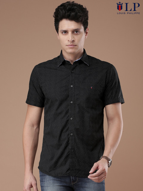 

Louis Philippe Sport Men Black Jermyn Tailored Fit Printed Casual Shirt
