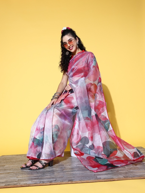 

Tikhi Imli Geometric Saree, Multi