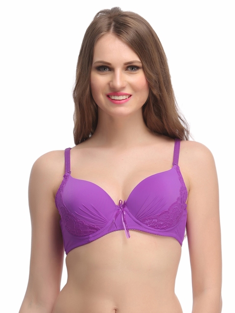 

Clovia Purple Solid Underwired Lightly Padded Everyday Bra BR0595P1538C