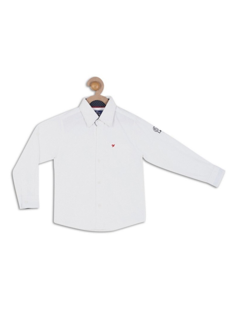 

612League Boys White Regular Fit Classic Casual Shirt