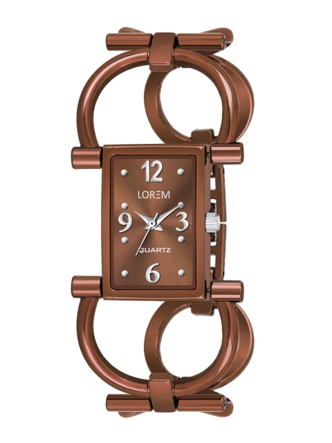 

LOREM Women Brown Dial & Brown Bracelet Style Straps Analogue Watch - LR295, Coffee brown