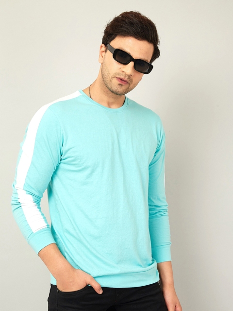 

AUSK Men Sea Green Solid T-shirt