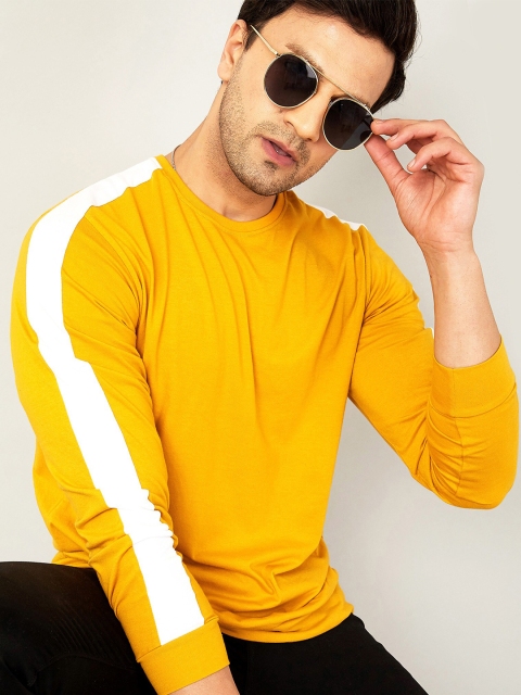 

AUSK Men Mustard Yellow T-shirt