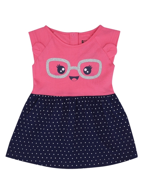 

Bodycare Girls Navy Blue & Pink Printed Dress, Assorted