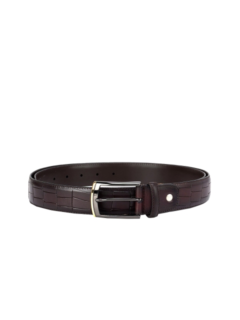 

ROSSO BRUNELLO Men Brown Textured Casual Belt