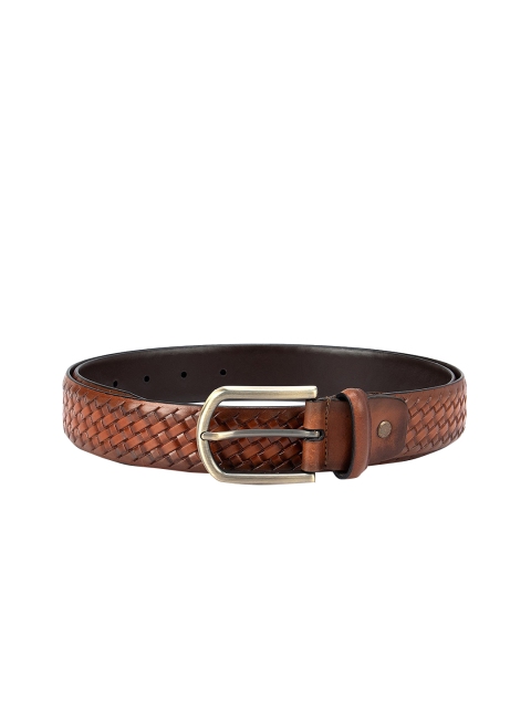 

ROSSO BRUNELLO Men Tan Textured Belt