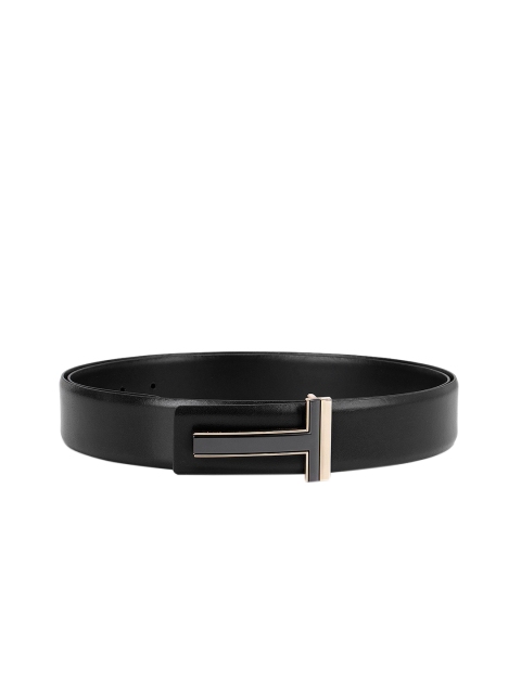 

ROSSO BRUNELLO Men Black Leather Belt