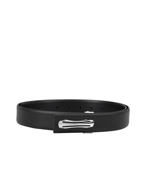 

ROSSO BRUNELLO Men Black Textured Leather Belt