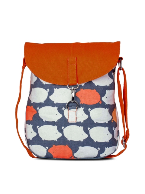 

Vivinkaa Blue & Orange Printed Sling Bag